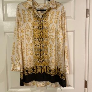 👚BLOUSE—OVERSIZED TUNIC. Chico's. Silky feel. 3X NWT
